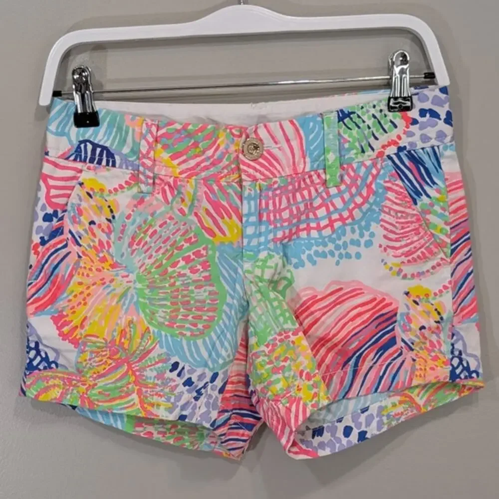 Lilly Pulitzer The Callahan Short Roar of the Sea Tropical Resort - Size 00